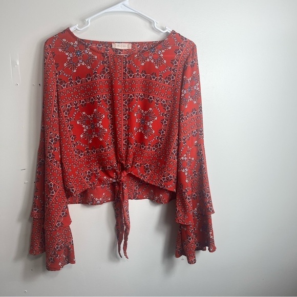 Altar'd State boho bandana print top blouse size large 1790 - Picture 1 of 4